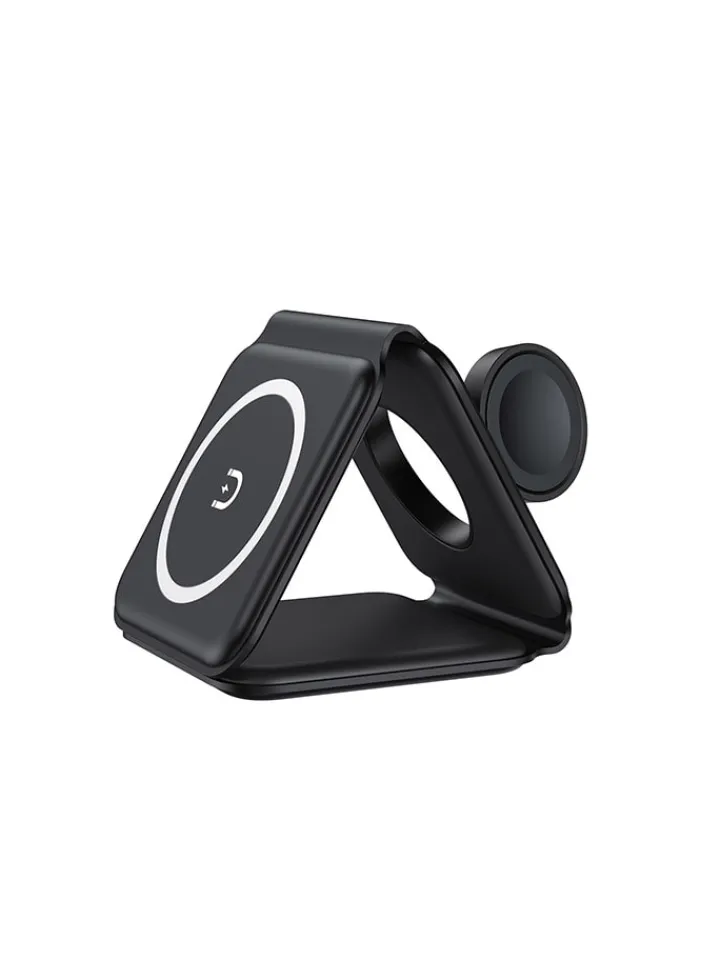SmartCase Technikzubehör<Magnetisches 3-in-1-Ladegerät in Schwarz