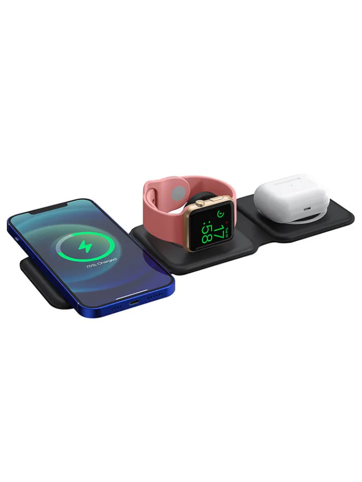 SmartCase Technikzubehör<Magnetisches 3-in-1-Ladegerät in Schwarz