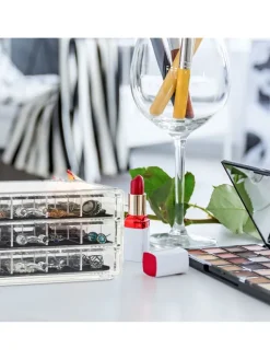 relaxdays Schmuckkästen<Makeup Organizer in Transparent