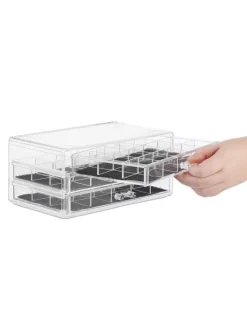 relaxdays Schmuckkästen<Makeup Organizer in Transparent