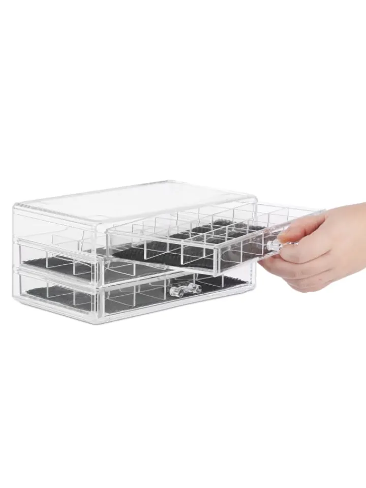 relaxdays Schmuckkästen<Makeup Organizer in Transparent