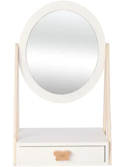MAMAMEMO Wohndekoration<Make-Up-Spiegel in Weiß - (B)25 x (H)40 x (T)20 cm