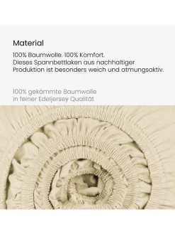 Schiesser Bettwäsche & Bettwaren<Mako-Jersey-Spannbettlaken in Creme