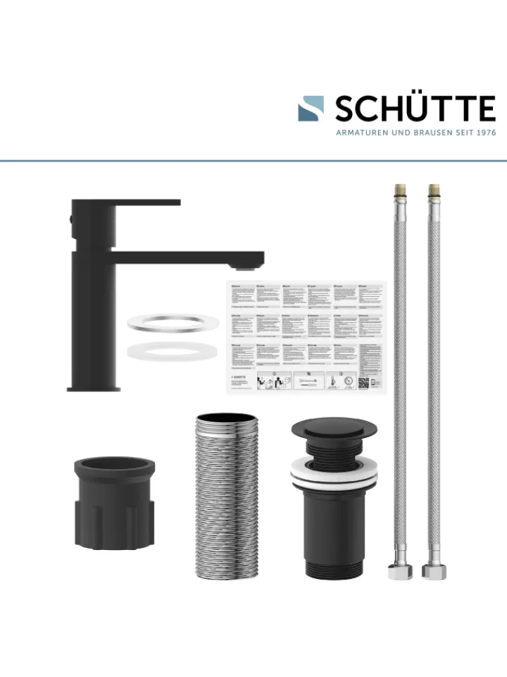 Franz Joseph Schütte Badarmaturen<MANHATTAN Waschtischarmatur, Schwarz matt