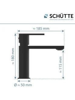 Franz Joseph Schütte Badarmaturen<MANHATTAN Waschtischarmatur, Schwarz matt