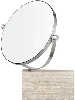 Blomus Spiegel<Marmor-Kosmetikspiegel in Beige - (B)21 x (H)26,5 x (T)2 cm