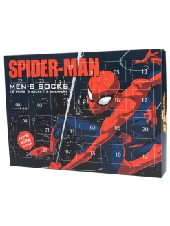 Spiderman Adventskalender<Marvel Socken Adventskalender mit 12 Paar kurz und lang in Mehrfarbig