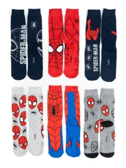 Spiderman Adventskalender<Marvel Socken Adventskalender mit 12 Paar kurz und lang in Mehrfarbig