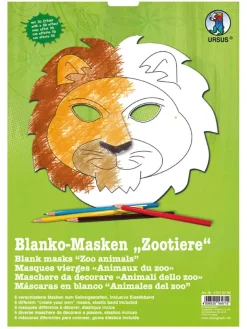 URSUS Partyzubehör & -Dekoration<Masken-Bastelset "Zootiere"