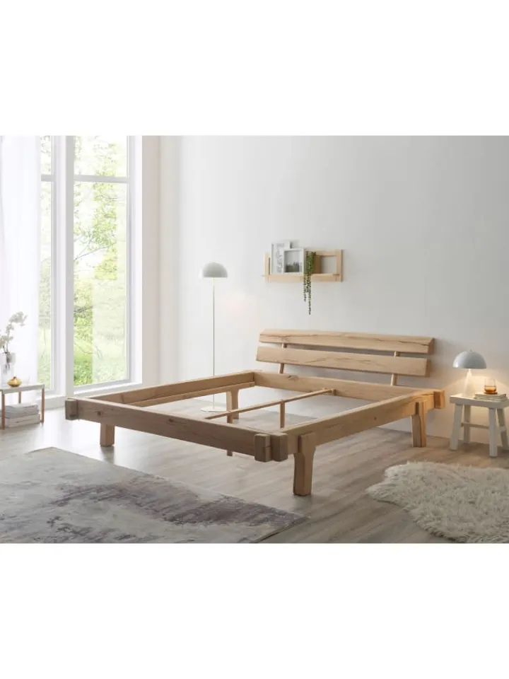 Vaja Betten & Matratzen<Massivholz Balkenbett Inger 180x200 cm in Eiche