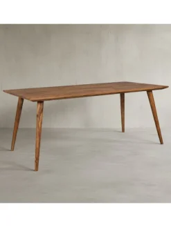 KADIMA DESIGN Tische<Massivholz Esstisch im Retro Landhausstil, handgefertigt, Sheesham-Holz