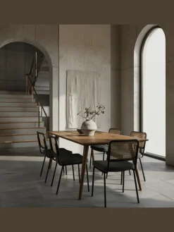 KADIMA DESIGN Tische<Massivholz Esstisch im Retro Landhausstil, handgefertigt, Sheesham-Holz