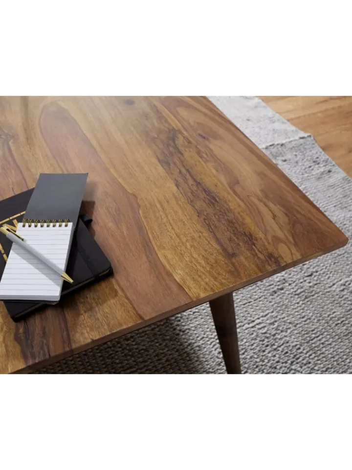 KADIMA DESIGN Tische<Massivholz Esstisch im Retro Landhausstil, handgefertigt, Sheesham-Holz