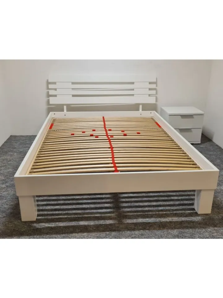 Vaja Betten & Matratzen<Massivholzbett Enrike 140x200 cm in Weiß