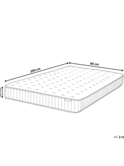 Beliani Betten & Matratzen<Matratze DREAM in Weiß - (W) 80 x (H) 20 x (L) 200 cm