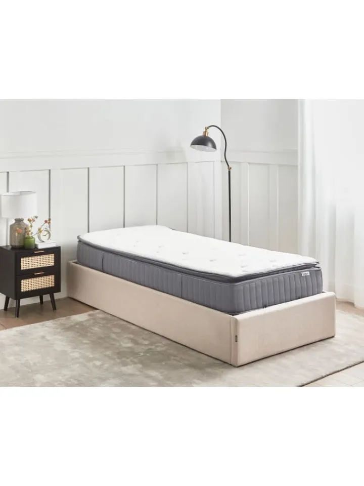 Beliani Betten & Matratzen<Matratze PLEASANT in Weiß/Grau - (W) 90 x (H) 25 x (L) 200 cm