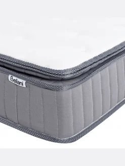 Beliani Betten & Matratzen<Matratze PLEASANT in Weiß/Grau - (W) 90 x (H) 25 x (L) 200 cm