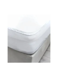 COFI 1453 Betten & Matratzen<Matratzenschoner mit Rundumgummizug Matratzenauflage in Weiß