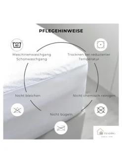 COFI 1453 Betten & Matratzen<Matratzenschoner mit Rundumgummizug Matratzenauflage in Weiß