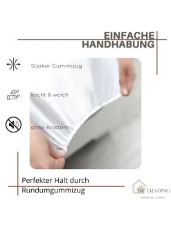 COFI 1453 Betten & Matratzen<Matratzenschoner mit Rundumgummizug Matratzenauflage in Weiß