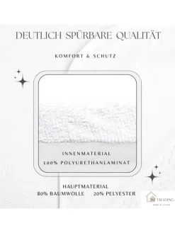 COFI 1453 Betten & Matratzen<Matratzenschoner Wasserdicht und Atmungsaktiv mit 4 Eckgummi in Weiß