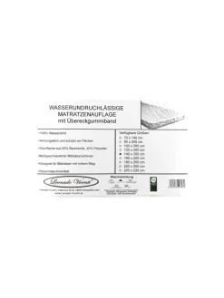 COFI 1453 Betten & Matratzen<Matratzenschoner Wasserdicht und Atmungsaktiv mit 4 Eckgummi in Weiß