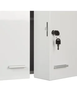 relaxdays Badmöbel<Medikamentenschrank in Weiß - (B)53 x (H)53 x (T)20 cm