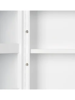 relaxdays Badmöbel<Medikamentenschrank in Weiß - (B)53 x (H)53 x (T)20 cm