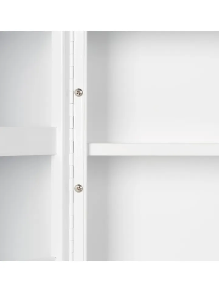relaxdays Badmöbel<Medikamentenschrank in Weiß - (B)53 x (H)53 x (T)20 cm