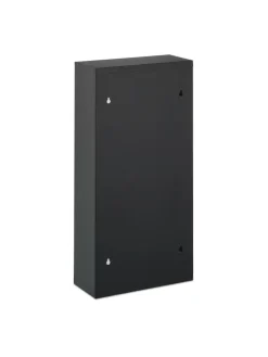 relaxdays Badmöbel<Medizinschrank in Schwarz - (B)27 x (H)57 x (T)12 cm