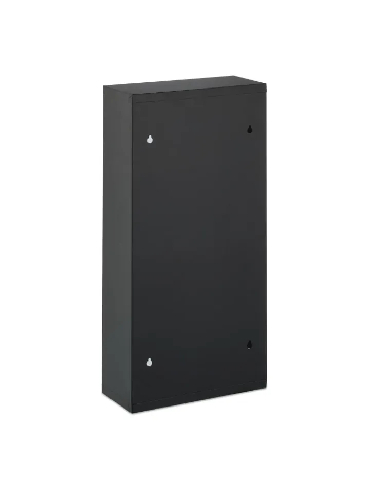 relaxdays Badmöbel<Medizinschrank in Schwarz - (B)27 x (H)57 x (T)12 cm