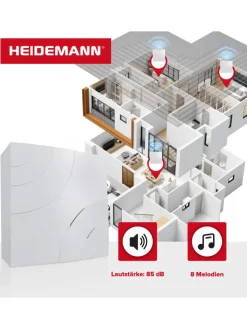 Heidemann Smarthome & Wetterstationen<Mehrklang-Gong Quarter reinweiß