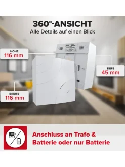 Heidemann Smarthome & Wetterstationen<Mehrklang-Gong Quarter reinweiß