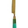Rice Gedeckter Tisch<Messer in Gold/ Grün - (L)23,5 cm