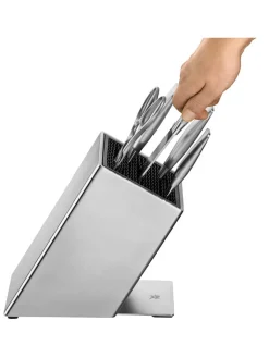 WMF Koch- & Backutensilien<Messerblock ''Flextec'' in Silber - (B)15,7 x (H)25 x (T)26,5 cm