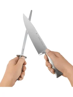 WMF Koch- & Backutensilien<Messerschärfer ''Gourmet'' in Silber - (L)36 cm