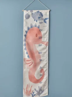 BELLA MAISON Wohndekoration<Messlatte "Marine" in Hellblau/ Rosa - (B)35 x (H)115 cm