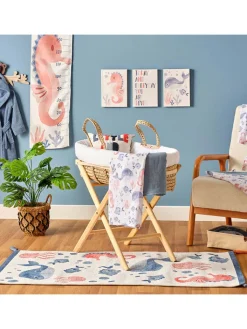 BELLA MAISON Wohndekoration<Messlatte "Marine" in Hellblau/ Rosa - (B)35 x (H)115 cm