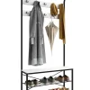 VCM Garderoben<Metall Garderobe Kleiderständer Schuhregal Taliro in Weiß