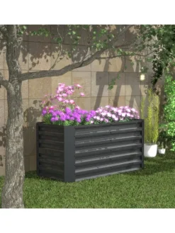 VCM Pflanzen & Zubehör<Metall Pflanzbeet Hochbeet Gartenbeet 120x60 Galdo in Schwarz