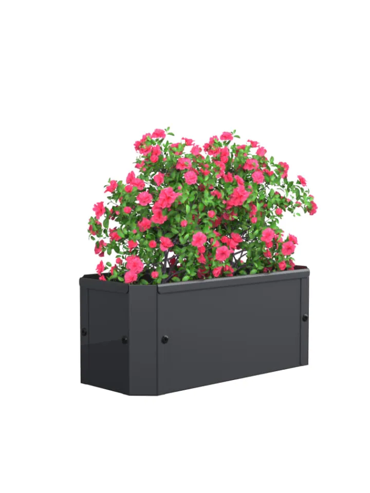 VCM Pflanzen & Zubehör<Metall Pflanzkasten Blumentopf 39x18 Balora S in Schwarz