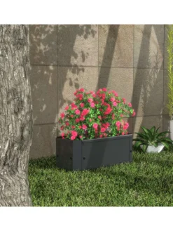 VCM Pflanzen & Zubehör<Metall Pflanzkasten Blumentopf 39x18 Balora S in Schwarz