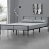 en.casa Betten & Matratzen<Metallbett Laos in Schwarz (B)180cm