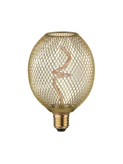 paulmann Leuchtmittel<Metallic Glow Standard 230V LED Globe E27 180lm 4W 1800K dimmbar Messing