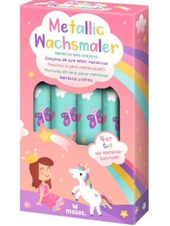 moses. Büro- & Schulbedarf<Metallic Wachsmaler "Zauberschloss" - 4 Stück - ab 3 Jahren
