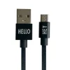 Design Letters Technikzubehör<Micro-USB-Kabel in Schwarz - 100 cm
