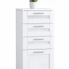 VCM Badmöbel<Midischrank Schubladen Nilari 76 x 38 x 28 cm in Weiß