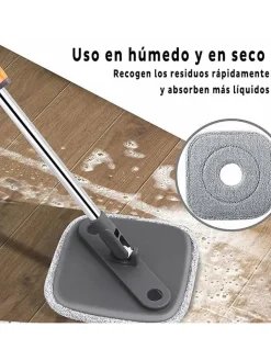 Joybos Putz- & Waschutensilien<Mikrofaser-Mopppads in Grau - (L)22,5 x (B)22,5 cm