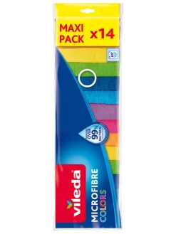 Vileda Putz- & Waschutensilien<Mikrofasertücher "Colors" in Bunt - 14 Stück