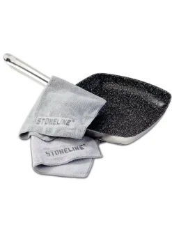 Stoneline Putz- & Waschutensilien<Mikrofasertuch in Grau - (L)30 x (B)30 cm